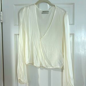 Urban Outfitters White Light Fabric Long Sleeve